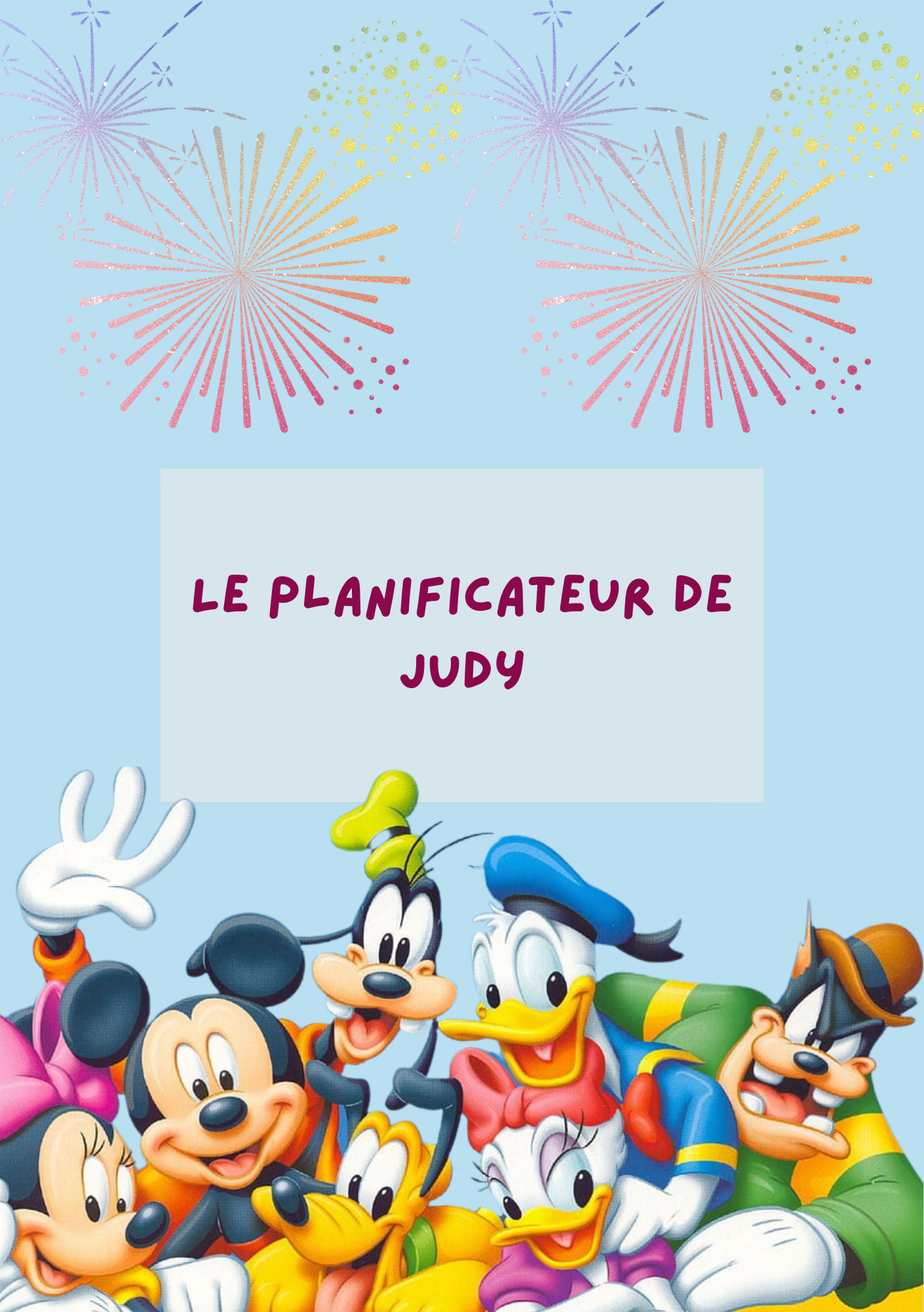 The mickey & Minnie Planner